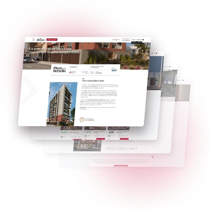 DKasa - Sitio web inmobiliario WordPress a medida