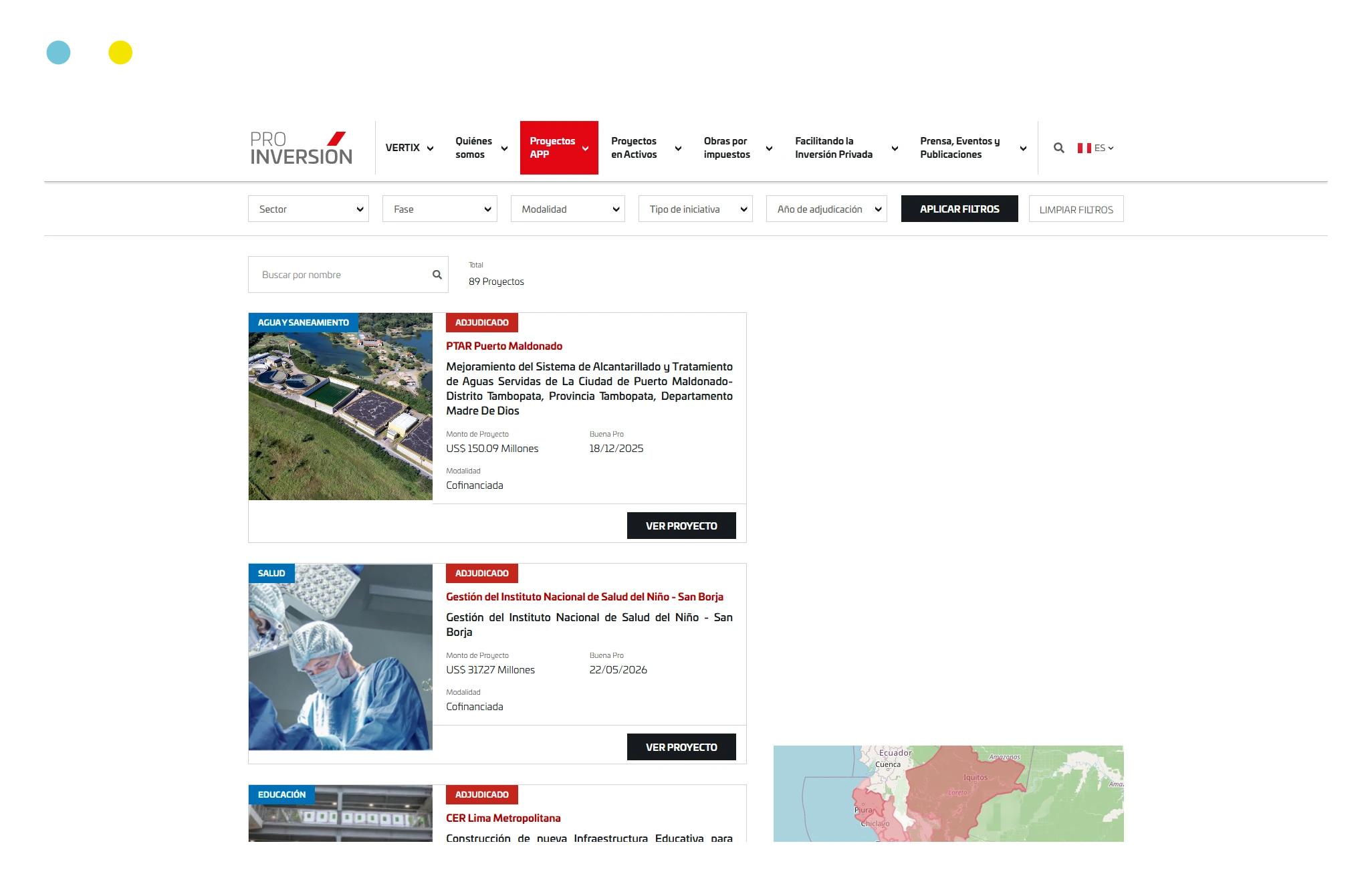 Detalle de proyecto - ProInversión