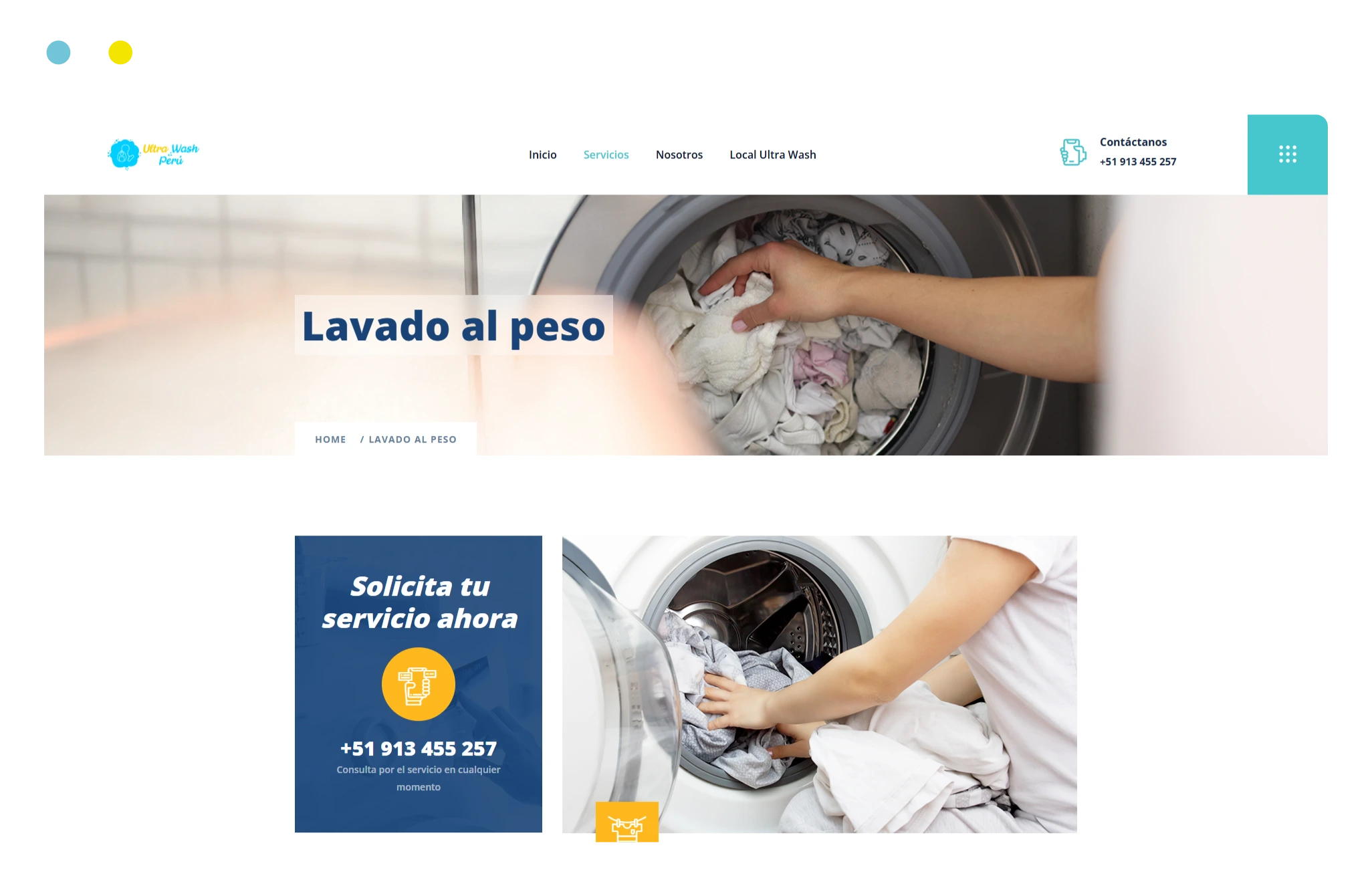 Ultra Wash Perú - Páginas de servicio